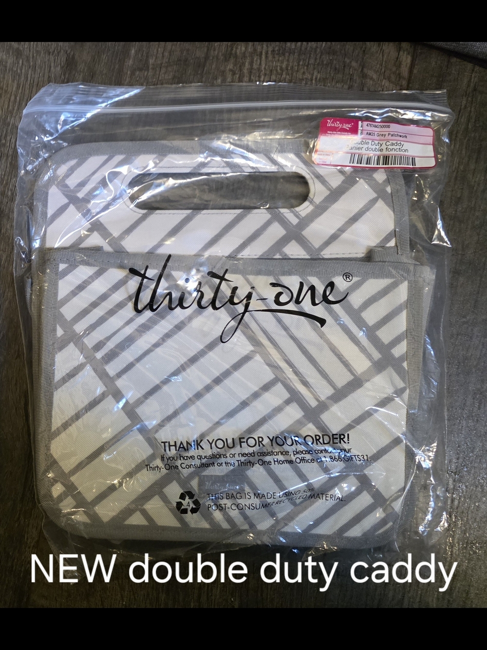 Thirty-one Gray/white Double Duty Caddy